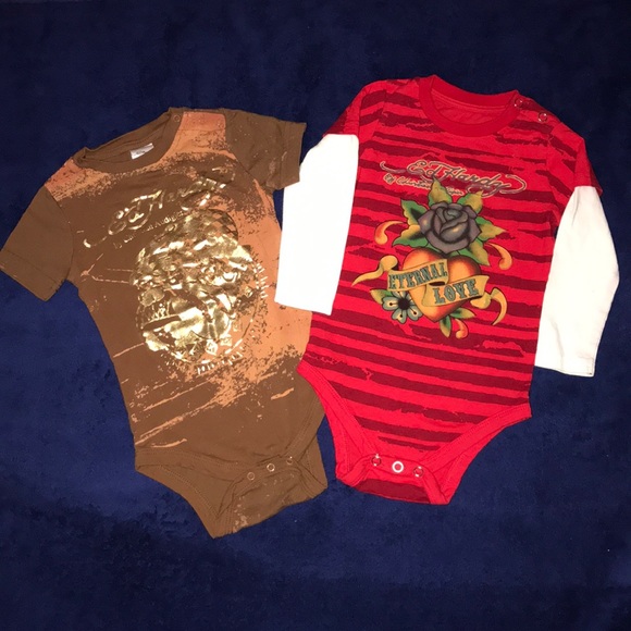 Ed Hardy Other - 2 ED HARDY BABY BODYSUITS.😍